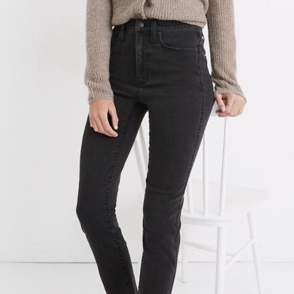 MADEWELL | 9" High Riser Skinny Skinny Jean Black Lunar Women’s 28 Tall - Picture 5 of 14